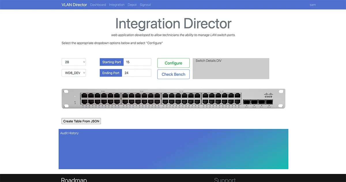 VLAN Director Dashboard